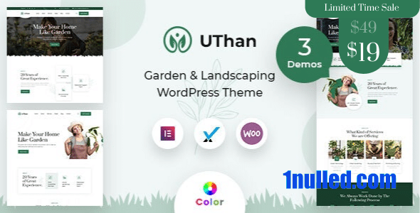 Uthan v2.0.1 Nulled - Landscaping Gardening WordPress theme + RTL