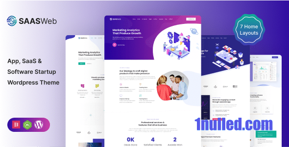 Saasweb v2.9 Nulled - WordPress Theme For App & Saas Products