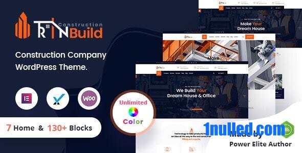 RinBuild v2.0.0 Nulled - Construction Building Company WordPress Theme + RTL