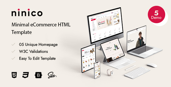 Ninico Nulled - Minimal eCommerce HTML5 Template