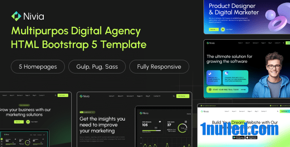 Nivia Nulled - Multipurpose Digital Agency HTML Template