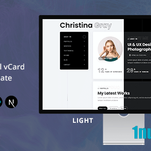 Gray Nulled – NextJS Personal vCard/Portfolio Template