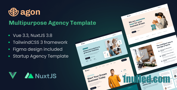 Agon v2.0.0 Nulled - Multipurpose Agency Vue NuxtJS Template