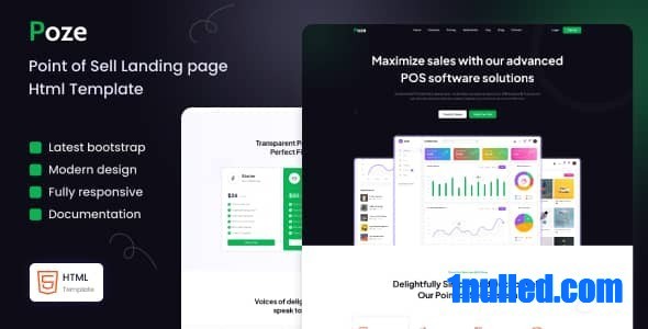 Poze Nulled - Point of Sale (POS) Landing Page HTML Template