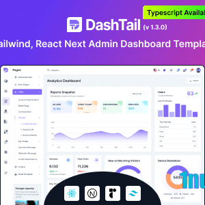 DashTail v1.3.0 Nulled – Tailwind, React Next Admin Dashboard Template with shadcn-ui