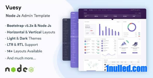 Vuesy Nulled - NodeJs Admin & Dashboard Template
