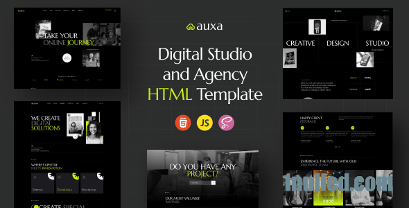 Auxa Nulled - Digital Studio and Agency HTML Template