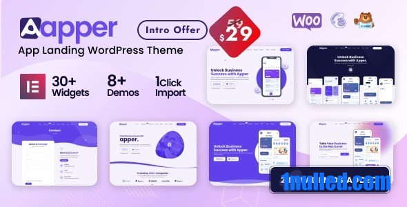 Apper v2.0.12 Nulled - WordPress Multi-concept App Landing Page Theme