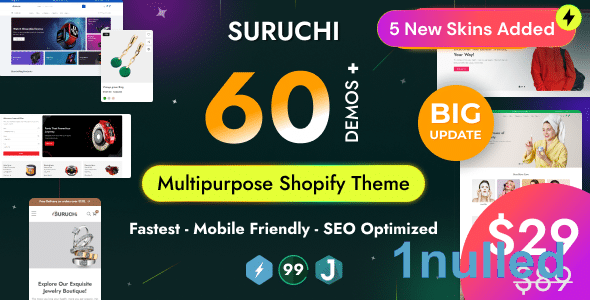 Suruchi v7.0.0 Nulled - Multipurpose Shopify Theme OS 2.0 - RTL support