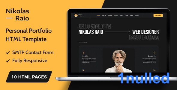Nikolas Raio Nulled - Personal Portfolio Template