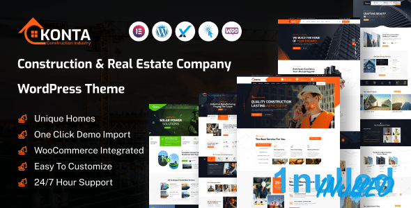 Konta v1.0.0 Nulled - Construction and Real Estate Company WordPress Theme