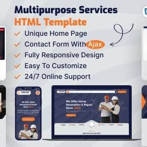Rakar Nulled – Multipurpose Services HTML Template
