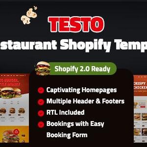Testo Nulled – Fast Food Cafe Restaurant Shopify Theme
