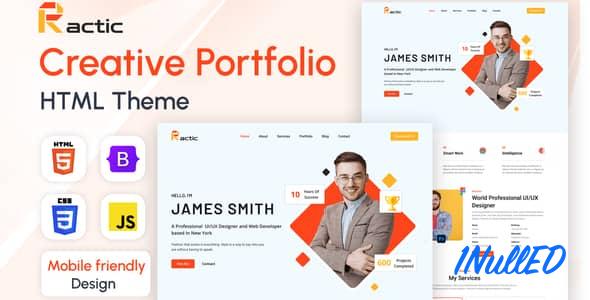 Ractic Nulled - Creative Portfolio HTML Template