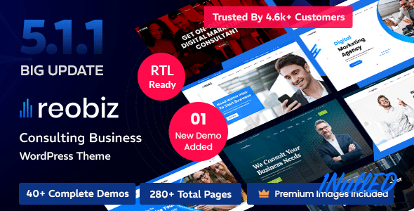 Reobiz v5.1.3 Nulled - Consulting Business WordPress Theme