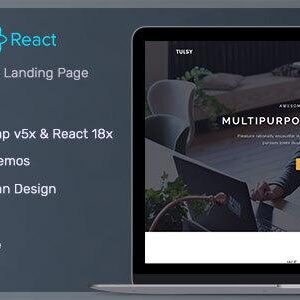 Tulsy Nulled – Multipurpose React Landing Page Template