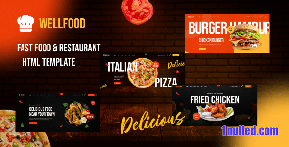 Wellfood Nulled - Fast Food & Restaurant HTML Template