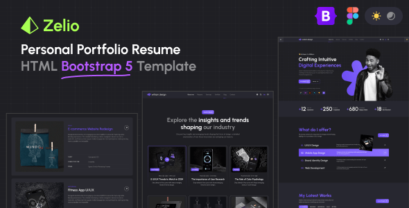 Zelio Nulled - Personal Portfolio HTML Bootstrap Template