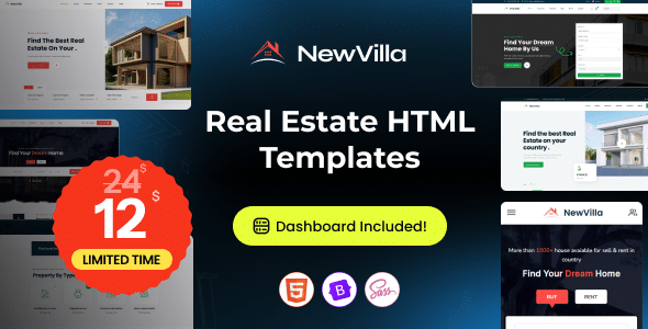 NewVilla Nulled - Real Estate HTML Template