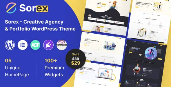 Sorex v1.0.0 Nulled - Creative Agency & Portfolio WordPress Theme