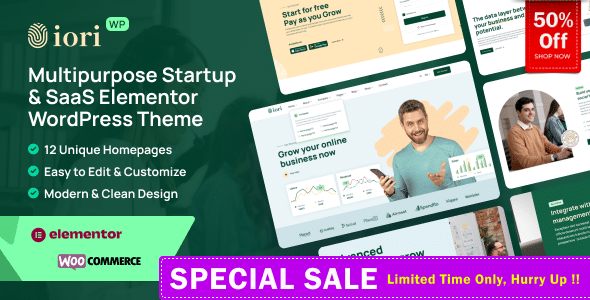iori v1.0.7 Nulled - Multipurpose Startup & SaaS Software Technology Elementor WordPress Theme