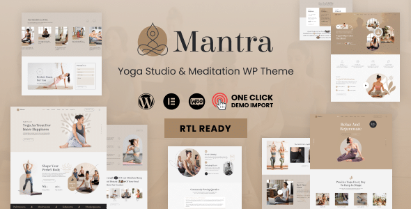 Mantra v1.0.4 Nulled - Yoga Fitness WordPress Theme
