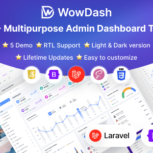 WowDash Nulled – Laravel – Admin Dashboard Template Multipurpose