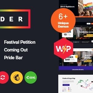 Prider v1.1.1 Nulled – LGBT & Gay Rights Festival WordPress Theme + Bar