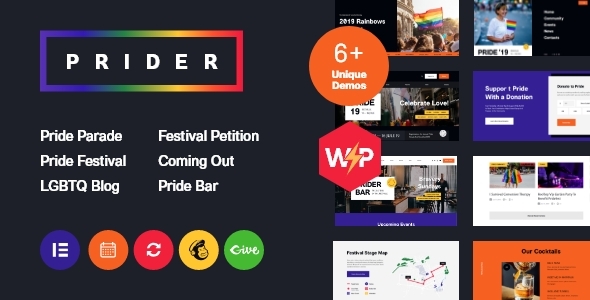 Prider v1.1.1 Nulled - LGBT & Gay Rights Festival WordPress Theme + Bar