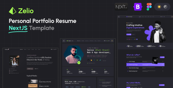 Zelio Nulled - Personal Portfolio NextJS React Template