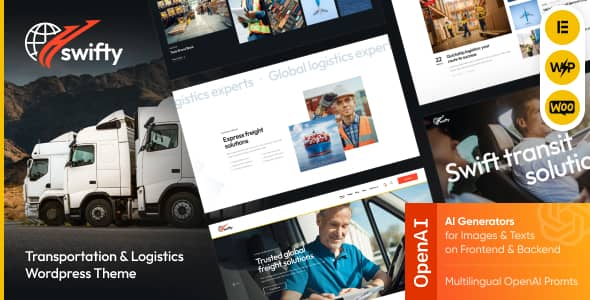 Swifty v1.0 Nulled - Transportation & Logistics WordPress Theme