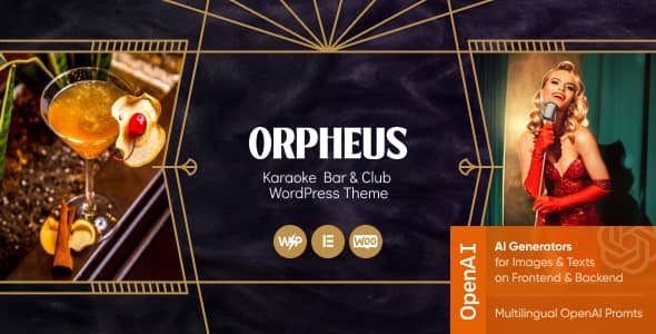 Orpheus v1.0 Nulled - Karaoke Bar & Club WordPress Theme