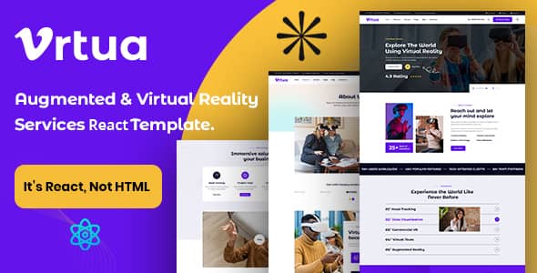 Vrtua Nulled - Augmented & Virtual Reality Services React Template