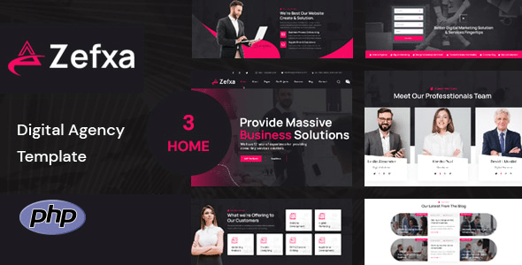 Zefxa Nulled - Digital Agency PHP Template