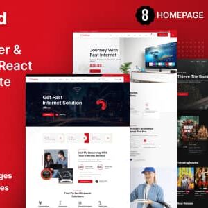 NetBand Nulled – Internet Provider and Broadband TV React NextJS Template