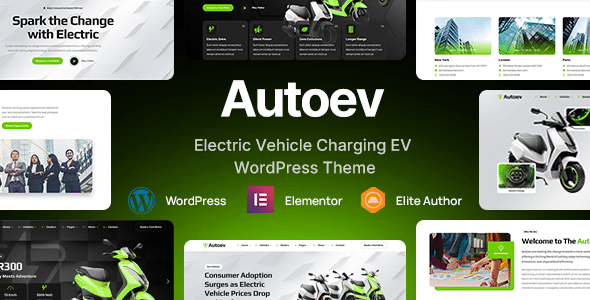 Autoev v1.0.0 Nulled - Electric Vehicle Charging WordPress Theme