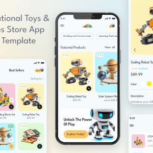 BrainNest Nulled – Educational Toys & Games Store React Mobile App – PWA