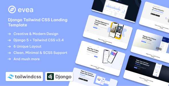 Evea Nulled - Django 5 Landing Page Template
