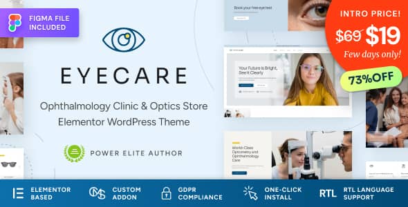Eye Care v1.0.1 Nulled - Eye Clinic & Family Optometrist WordPress Theme