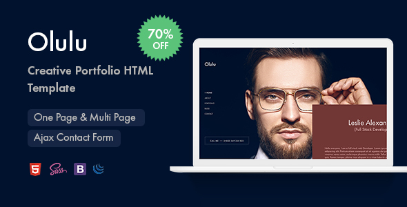 Olulu Nulled - Creative Portfolio HTML5 Template