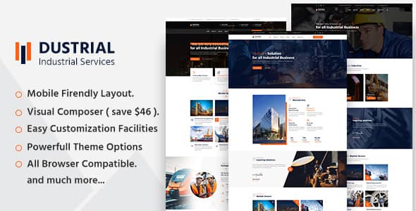 Dustrial v4.0.8 Nulled - Factory & Industrial WordPress Theme
