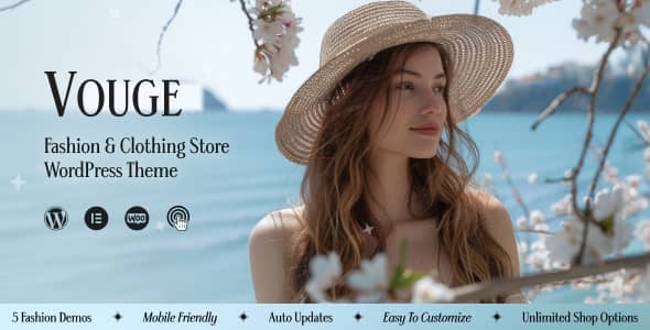 Vouge v1.0.2 Nulled - Fashion Clothing WordPress Theme