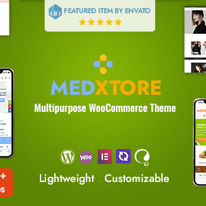 MedXtore v3.3.3 – Responsive Multipurpose Elementor WooCommerce WordPress Theme