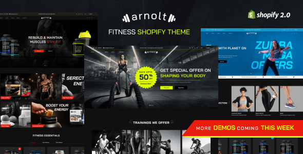 Arnolt v1.2 Nulled - Sports Clothing & Fitness Equipment Shopify Theme