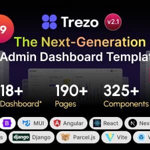 Trezo v2.1.0 Nulled – Tailwind, Bootstrap, Material, React, Angular, Vue, Laravel ASP.net Admin Dashboard Template