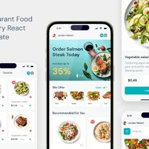 DineHub Nulled – Restaurant Food Delivery React Mobile App | PWA