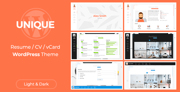 Unique v2.8.0 Nulled - Resume / CV/ vCard