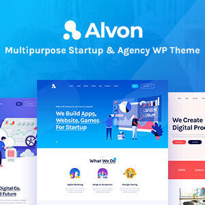 Alvon v2.0.2 Nulled – Multipurpose Startup & Agency WordPress Theme