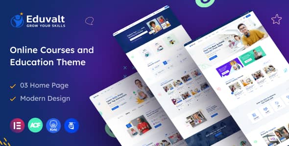Eduvalt v2.0.2 Nulled - Online Courses & Education WordPress Theme + RTL