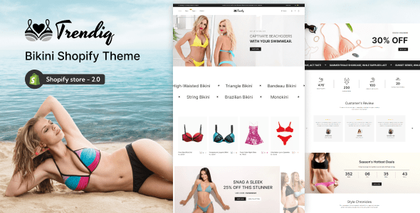 Trendiq Nulled - Lingerie, Bikini Store Shopify Theme